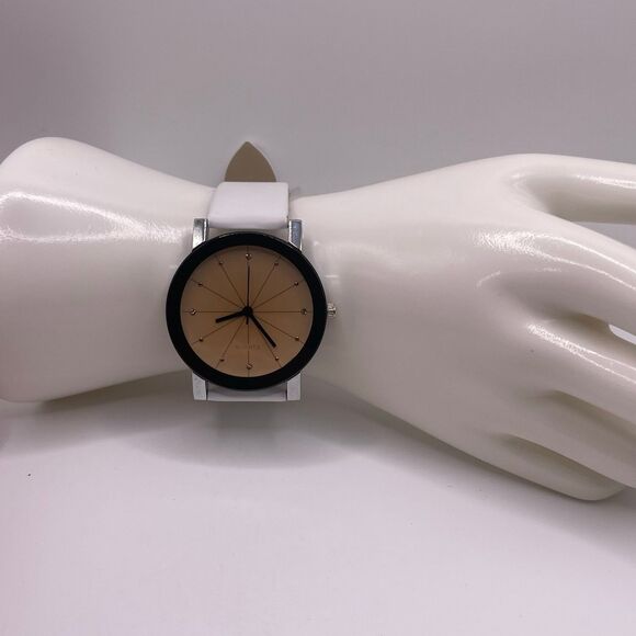 Time and Tru Unisex Casual Round Radial Quartz Faux Leather Wrist Watch - Picture 1 of 12
